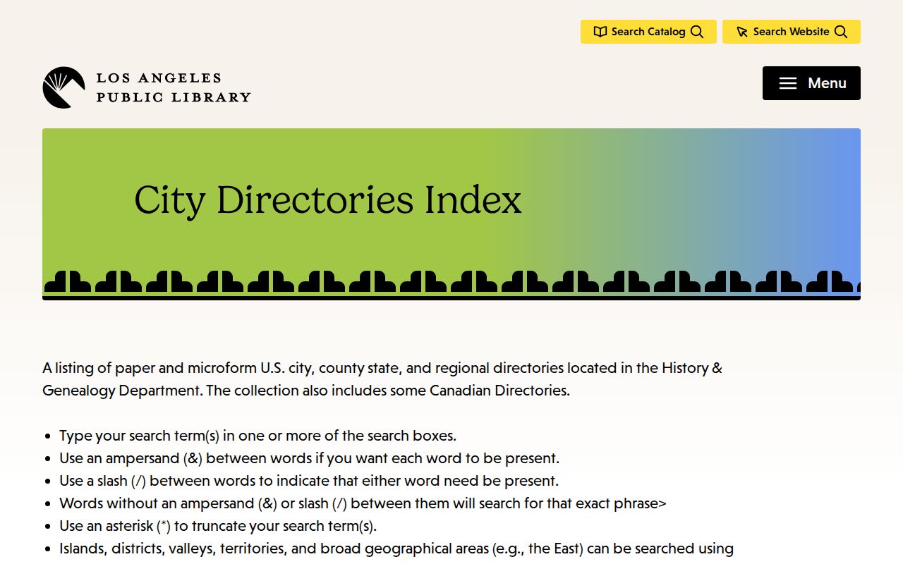 Huntington Park people search historical city directories